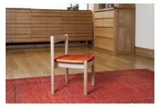 [オークヴィレッジ] 子どもイス(赤) [1390] 家具 国産 椅子 子供椅子 木製 インテリア 子供 国産材 天然 無垢材 ナチュラル 天然木 [mt1573] 