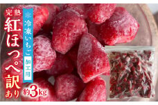 【2026年5月より発送】 《 業務用の大袋 》 加工向きな 冷凍いちご 紅ほっぺ 3kg 簡易梱包 サイズ 不揃い のため 訳あり 訳アリ フルーツ 果物 苺 いちご イチゴ アイス ヨーグルト シャーベット 苺 family農園watanabe 子ども 家庭用 業務 加工向け 国産 産地直送 岐阜県 本巣市 15000円  [mt1562]