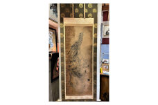 掛け軸 現代水墨画家 白道 直筆作品「真 登龍門伝説」｜絵画 アート インテリア 手描き 一筆 龍 日本画 現代アート ハンドメイド作品 水墨画 かっこいい 作品 縁起 風水 芸術 