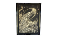 現代水墨画家 白道「金銀昇龍」｜絵画 アート インテリア 手描き 一筆 龍 日本画 現代アート ハンドメイド作品 水墨画 かっこいい 作品 縁起 風水 芸術 