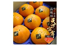 [先行予約／令和7年産] 岐阜の高級ブランド柿「天下富舞(てんかふぶ)」武士(もののふ) 8～12玉入り【ご家庭用】10月下旬～11月中旬に配送 [mt358] 