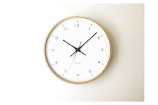 【A-96】KATOMOKU　シンプルな曲げわっぱ電波時計 インテリア  置き時計 掛け時計 15000円 カトモク 加藤木工 木製雑貨 木工雑貨 日用品 ナチュラル 壁掛け 木目 オシャレ アナログ ダイニング リビング 寝室 オフィス 新築 お祝い