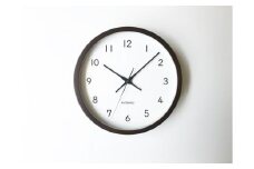 KATOMOKU　muku clock 13 ウオールナット 電波時計 連続秒針 インテリア 寝具 収納 置き時計 掛け時計 掛け時計 20000円 カトモク 加藤木工【B-39】
