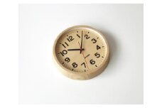 【B-41-N】KATOMOKU　ホワイトアッシュの木枠&シナ文字盤電波時計(ナチュラル) インテリア  置き時計 掛け時計 20000円 カトモク 加藤木工 木製雑貨 木工雑貨 日用品 ナチュラル 壁掛け 木目 オシャレ アナログ ダイニング リビング 寝室 オフィス 新築 お祝い