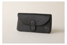 【G0065a】RIPS（革のカシミヤ 郡上市産明宝鹿革レディース財布）ブラック