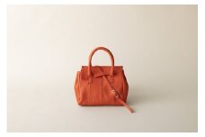 【G0064c】OBI MINI（革のカシミヤ 郡上市産明宝鹿革バッグ）ルージュ バッグ 小物 ブランド雑貨  財布 ケース  メンズ財布 190000円