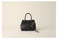 【G0064b】OBI MINI（革のカシミヤ 郡上市産明宝鹿革バッグ）ブラック バッグ 小物 ブランド雑貨  財布 ケース  メンズ財布 190000円