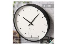 【A-180-B1】KATOMOKU Plywood clock km-49　木製掛け時計（ブラック） インテリア 寝具 収納  置き時計 掛け時計  置き時計 15000円