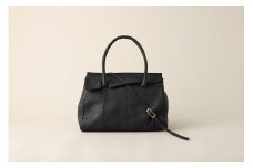 【G0066b】OBI （革のカシミヤ　郡上市産　明宝鹿革バッグ）カラー：ブラック バッグ 小物 ブランド雑貨  バッグ  レディースバッグ  2way 3wayバッグ 210000円