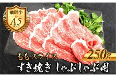 ［A5等級］飛騨牛 モモ すき焼きしゃぶしゃぶ肉 250g 赤身 精肉 肉 牛肉 黒毛和牛 和牛 すきやき スキヤキ しゃぶしゃぶ すき焼き 鍋 お肉 肉 焼肉 焼き肉 もも 冷凍 明宝ハム 明宝物産物加工 10000円 1万円 [G0024]