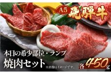 【飛騨牛】本日の希少部位・ランプ焼肉セット  各450g  【冷凍】ブランド牛 牛肉 国産 下呂温泉 牛 食べ比べ 焼肉 焼き肉