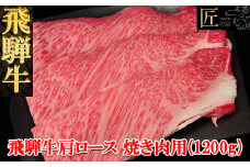 飛騨牛肩ロース焼肉  1200g  【冷凍】ブランド牛 牛肉 国産 下呂温泉 牛 焼き肉 飛騨牛 焼き肉用 焼肉 天狗