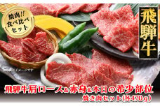 飛騨牛肩ロース・赤身・本日の希少部位焼肉セット  各470g  【冷凍】ブランド牛 牛肉 国産 下呂温泉 牛 飛騨牛 焼き肉 高級 食べ比べ