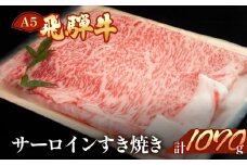 飛騨牛サーロインすき焼き  1070g（7～8人分）【冷凍】ブランド牛 牛肉 国産 下呂温泉 すきやき スキヤキ A5 おすすめ 牛 飛騨牛