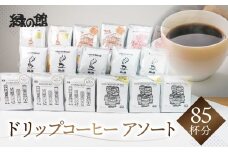 ドリップコーヒーアソート85杯分（ブルーマウンテンNo1ドリップ15杯、ハワイ・コナ15杯、レギュラーブレンド25杯、ロイヤルブレンド10杯、モカ・スペシャルブレンド10杯、下呂温泉限定ブレンド10杯）コーヒー 珈琲 ドリップ 下呂温泉 緑の館 大容量 ドリップバック ドリップバッグ ドリップパック