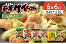 萩屋ケイちゃん ６種類お試しセット（各230g×1）計6パック 冷凍配送  みそ味・しょうゆ味・しお味・ピリ辛みそ味・カレー味・幻のコショウ味けいちゃん 鶏ちゃん 萩原チキンセンター けーちゃん ケーちゃん