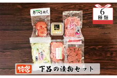 やましげ特撰「下呂の漬物セットB」6種類（しな漬・赤かぶ・きり漬・辛唐味噌・丸漬）冷蔵配送  漬け物 つけもの