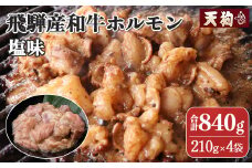 飛騨産和牛ホルモン 塩味  210g×4袋 【冷凍】牛肉 牛ホルモン  しお味 天狗 味付き 味付け アウトドア バーベキュー