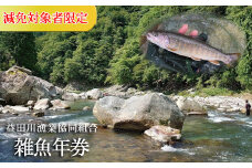 【令和7年】(減免対象者限定) 益田川雑魚年券 （3月1日(土)解禁） 渓流釣り 釣り券 釣り つり 下呂市 あまご いわな 2025年