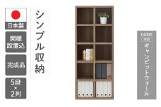 【ギャンビットウォール（グレージュ色）】シェルフ FBG  75T（W743 D297 H1800mm）