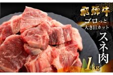 飛騨牛 煮込み用 スネ肉切り落とし 1kg（500g×2）冷蔵 牛肉  ブランド牛 牛 下呂市 GGシェフ 下呂魚介