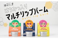 はちみつ入り マルチリップバーム 15g（保湿バーム）パッケージ 3種　計3個（無香料）リップ バーム 美容 スキンケア シアバター ホホバオイル セサミオイル オリーブオイル 保湿 贈答 ギフト 下呂市 下呂温泉【湯めかし堂】