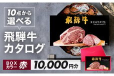 【BOXカラー 赤】飛騨牛 10品から選べる！カタログギフト 10000円分 牛肉 肉ギフト あとから選べる 肉贈 にくぞう ブランド牛  肉 贈答 ギフト プレゼント カタログ 選べる 後から選べる おすすめ 飛騨萩原畜産