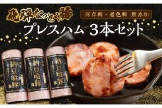 納豆喰豚 プレスハム 3本セット（360g×3）なっとく豚 豚肉 天狗 下呂市 ハム