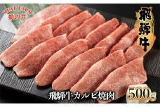 【2025年10月発送】菊の井 飛騨牛カルビ焼肉  500g（4～5人前）牛肉 ブランド牛 国産【冷凍】牛 カルビ 焼き肉 焼き肉用