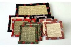 [№5533-0052]HANA咲く畳コ－スタ－花台ブラックセット