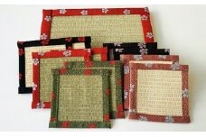 [№5533-0055]HANA咲く畳コ－スタ－花台レッドセット