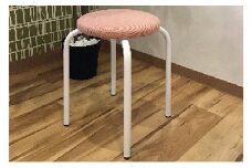 [№5533-7078]0118スイーツカラーのミニスツール（イス）　シェルピンク