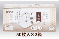 [№5533-0179]3層構造不織布マスク 50枚入×2箱（100枚）