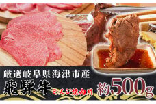 [№5533-0311]【数量限定】【飛騨牛】海津市産ミスジ焼肉オリジナルカット 【配達不可：離島】
