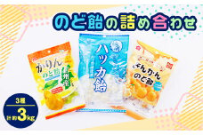 のど飴詰め合わせ30袋セット(かりんのど飴 80g、きんかんのど飴80g、ハッカ飴155g各10袋)【1150138】
