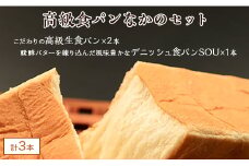 高級食パン なかの セット＜こむぎ・家 高級食パン なかの×2、デニッシュSOU×1＞【1212867】