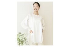 ＜洗える/快適素材/草木染め＞コットン　レイヤーTシャツ　オフシロ【1432545】