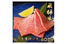飛騨牛ロースまたは肩ロース600g (焼肉・BBQ用)【1042664】