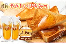 岐阜県産 やさしいはちみつ800g袋入り×2ヶ【1501899】