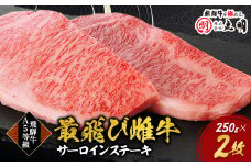 ＜最飛び雌牛＞飛騨牛A5等級サーロインステーキ　250g×2枚【1520149】