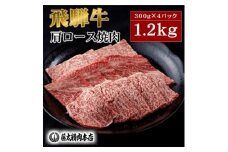 牛肉 肩ロース焼肉1.2kg(300g×4パック)＜飛騨牛＞A5等級【1602825】
