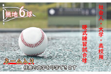 【ネーム入り】社会人・大学・高校用硬式練習試合球 （無地・6球）