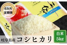 【6か月定期便】岐阜コシヒカリ5kg