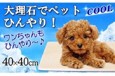 大理石ペットひんやりボード 40×40センチ ピンク系大理石【1287887】