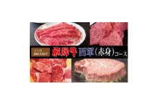 ＜毎月定期便＞A4等級以上　飛騨牛西軍(赤身)コース(約2人前)　全4回【4057561】