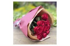 バラの町神戸町＜赤いバラ12本の花束＞12の誓いのローズブーケ【1293932】