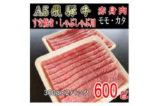 『A5等級』飛騨牛赤身肉スライス600g　モモ又はカタ肉【1432061】