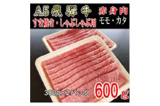 『A5等級』飛騨牛赤身肉スライス600g　モモ又はカタ肉【1432061】