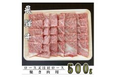 A5ランク飛騨牛焼き肉用500g(ロース又は肩ロース)【1307430】