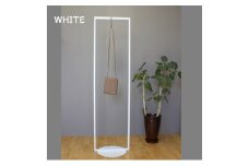 [№5331-0216]円盤ベースハンガーW400  ハンガーラック  パイプハンガー 白